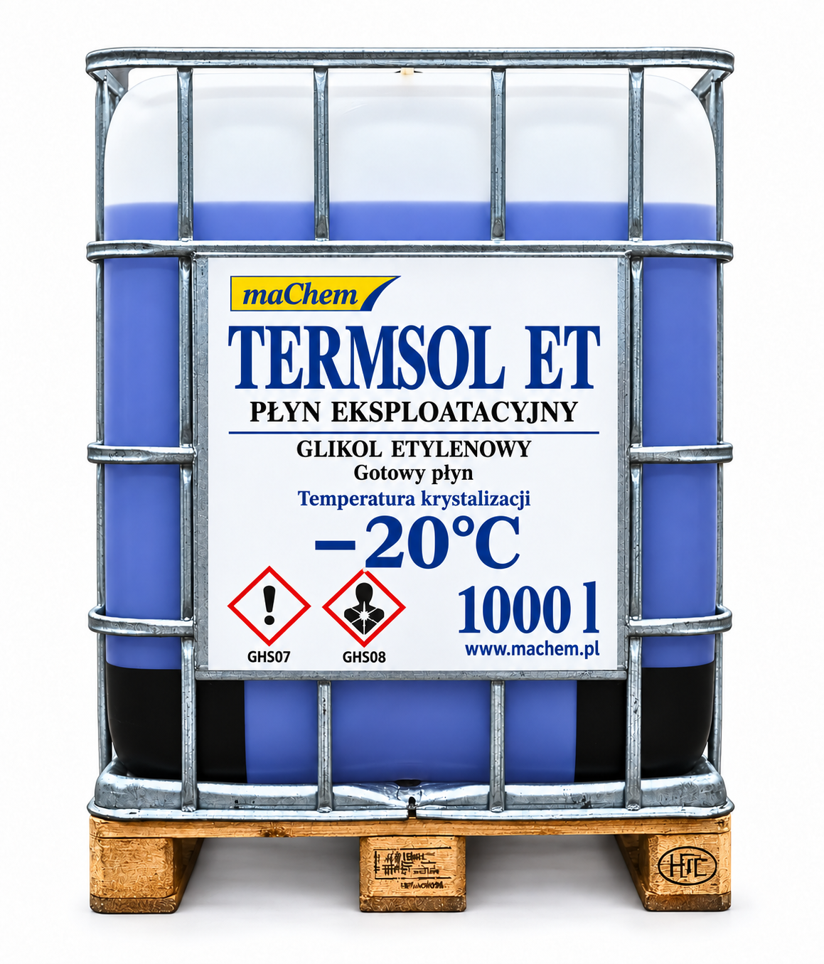 Glikol etylenowy −20°C 1000 l – gotowy płyn TERMSOL ET